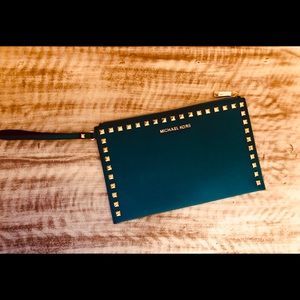 Beautiful MK Selma Gold Studded Wristlet/Clutch